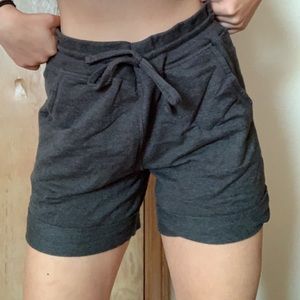 these are large, grey, full coverage, shorts!